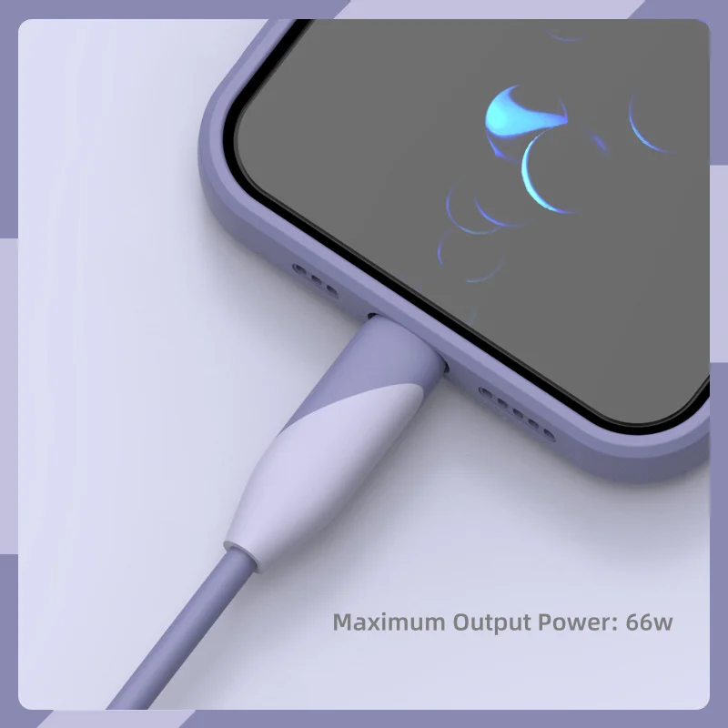 Factory USB-A to C Super Fast Charging Data Cable PD 66W 3A TPE Fast Charging Cable Compatible with iPhone Android Phones Pack of 10 - Image 4