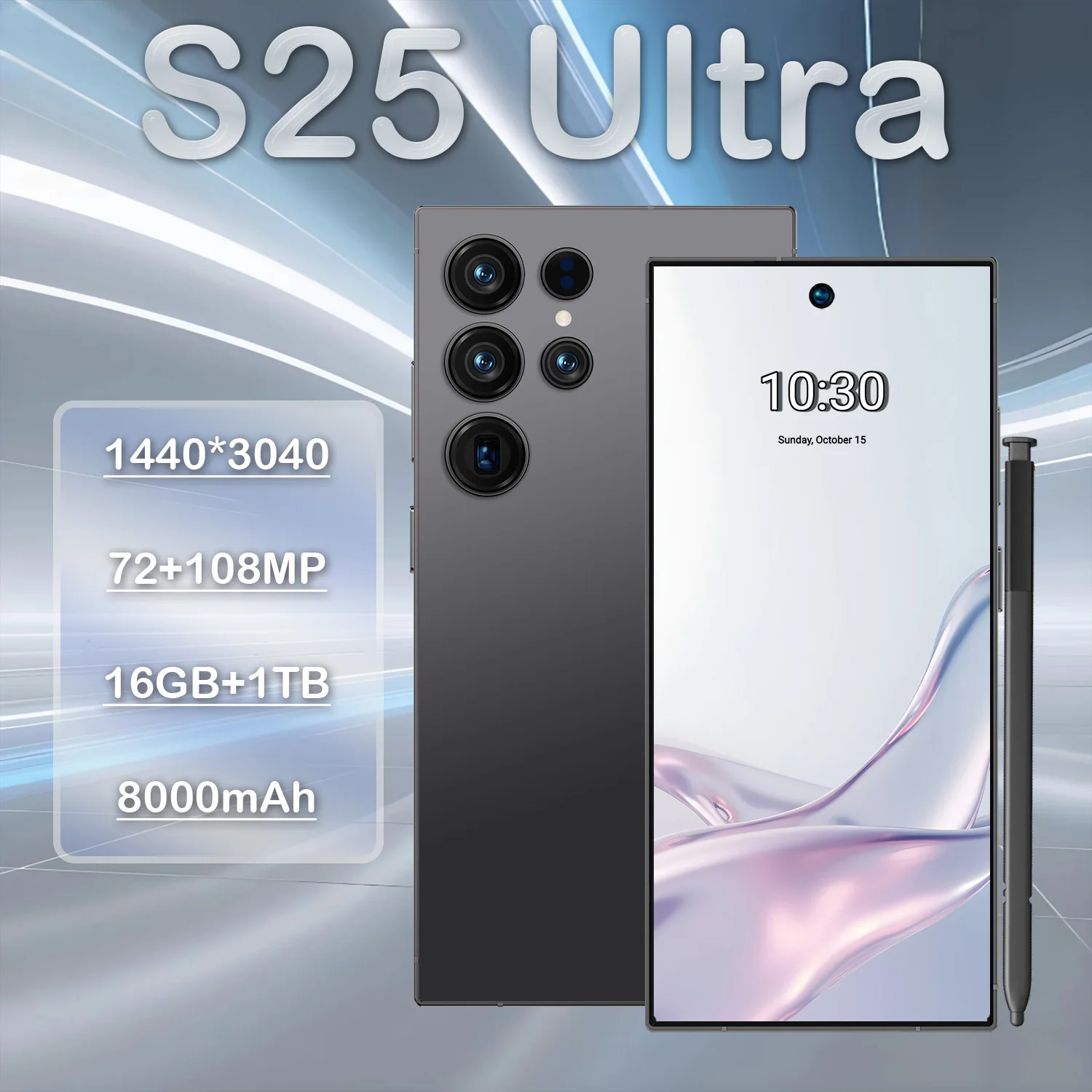 Trending Brand New Unlocked S25 Ultra Android 13 Phone 16GB+1TB 8-Core 6.8 Inch Screen Dual Sim 48MP Camera Smartphone - Image 3