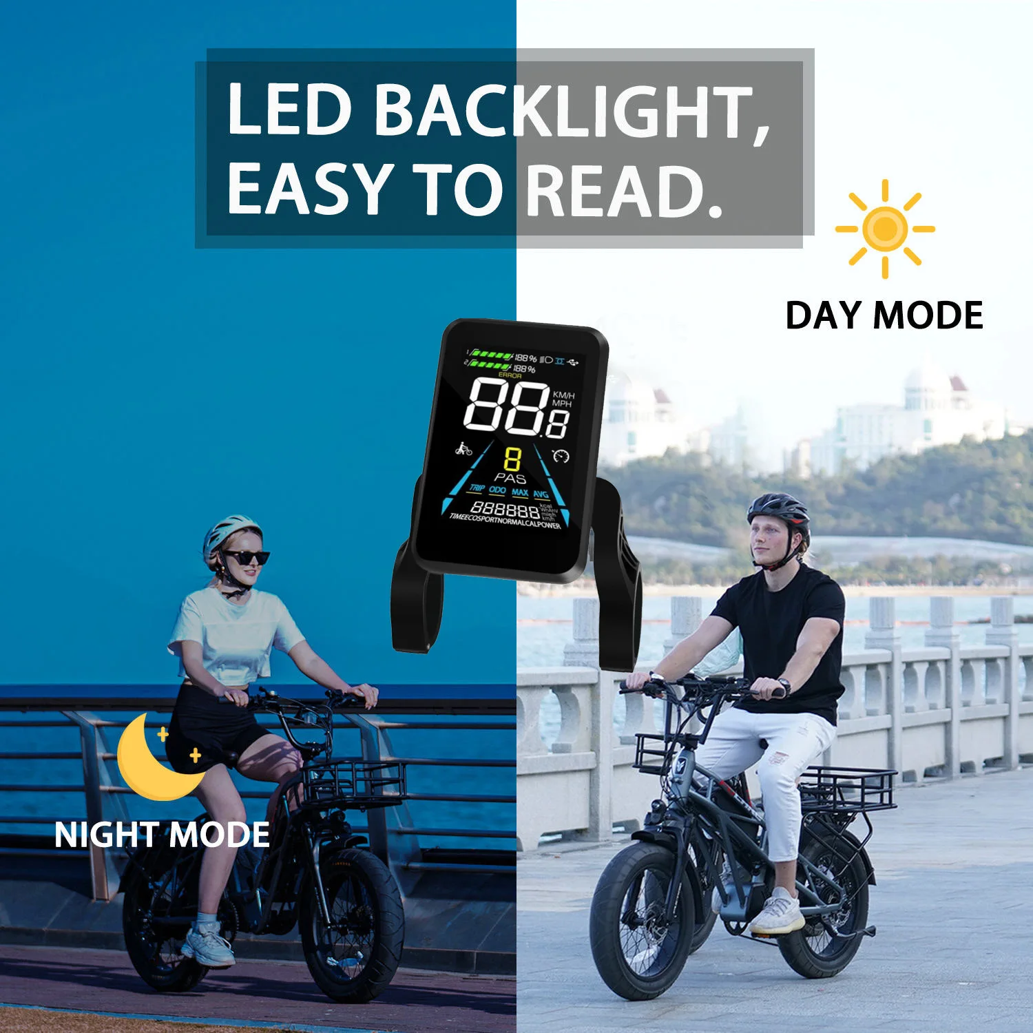 YOLIN YL81F Fatbike Display E Bike LCD Screen High Visibility Speedometer for Cycling Computer Bicycle Accessories - Image 2