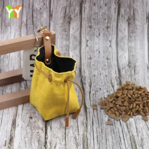 Portable Waxed Canvas Dog Training Treat Bag Outdoor Travel Dog Food Pouch Puppy Dog Snack Bag Pack of 2