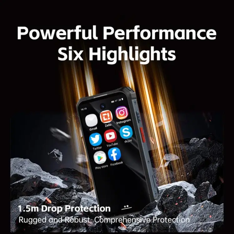 Global Version Maxo Mini Rugged Phone 6GB+128GB 3.88 Inch Android 12.0 MTK6762 Octa Core 4G Smartphone - Image 3