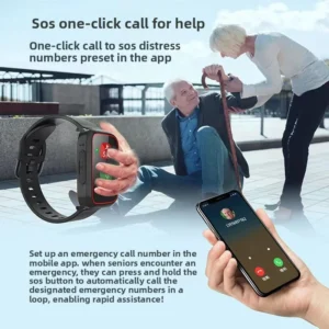 GPS Positioning Anti-lost Bracelet Smart 4G Phone Watch Tracking Heart Rate Body Temperature Waterproof Metal Silicone S7 Pack of 2