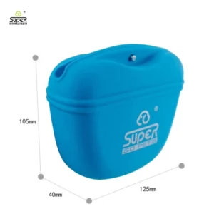 Wholesale/Custom Blue Silicone Dog Treat Pouch With Plastic Buckle and Magnetic Sealed Walking Dog Food Bag Pack of 10