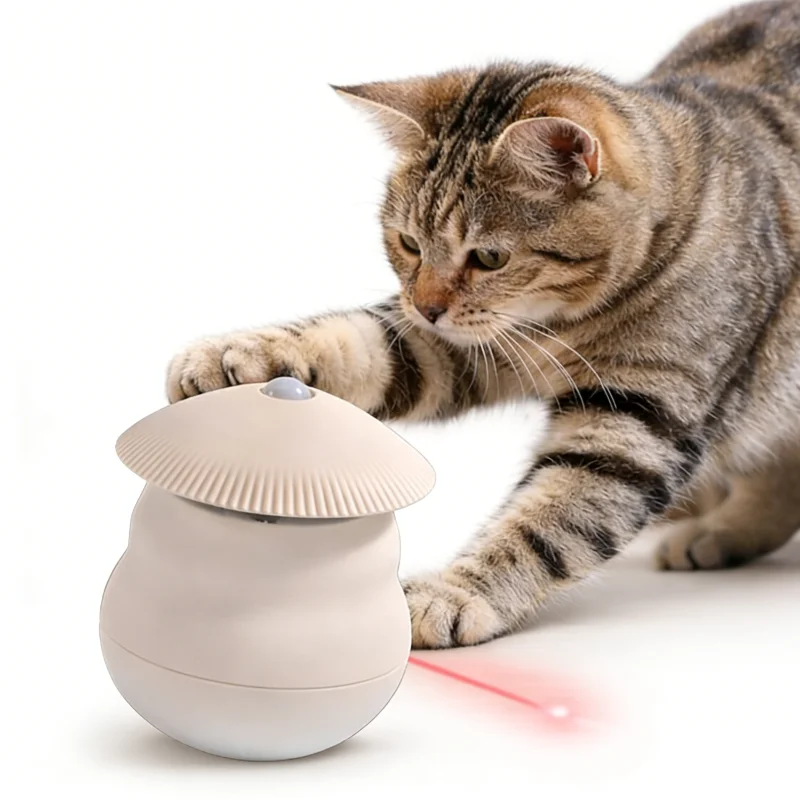 OEM Self-Righting Tumbler Base Cat Dog Toy with Smart Motion Sensor 360 Random Laser Type-C Rechargeable