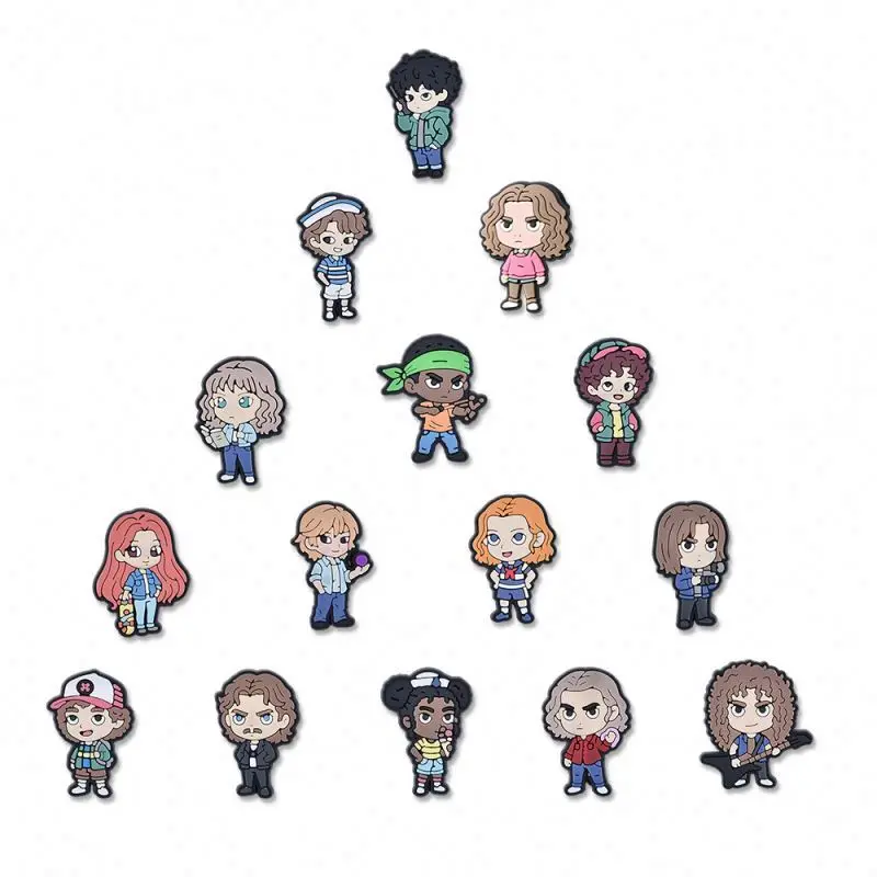 Clog Charms Stranger Things the Classic of Mountains and Rivers Wholesale PVC Designer Shoes Charms