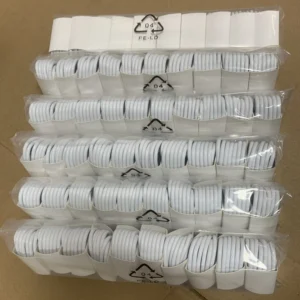 1m 6A Type C 5A Fast Charging USB Data Cable with Tinned Copper Conductors and Rotational Connectors for Mobile Phones Computers Pack of 100