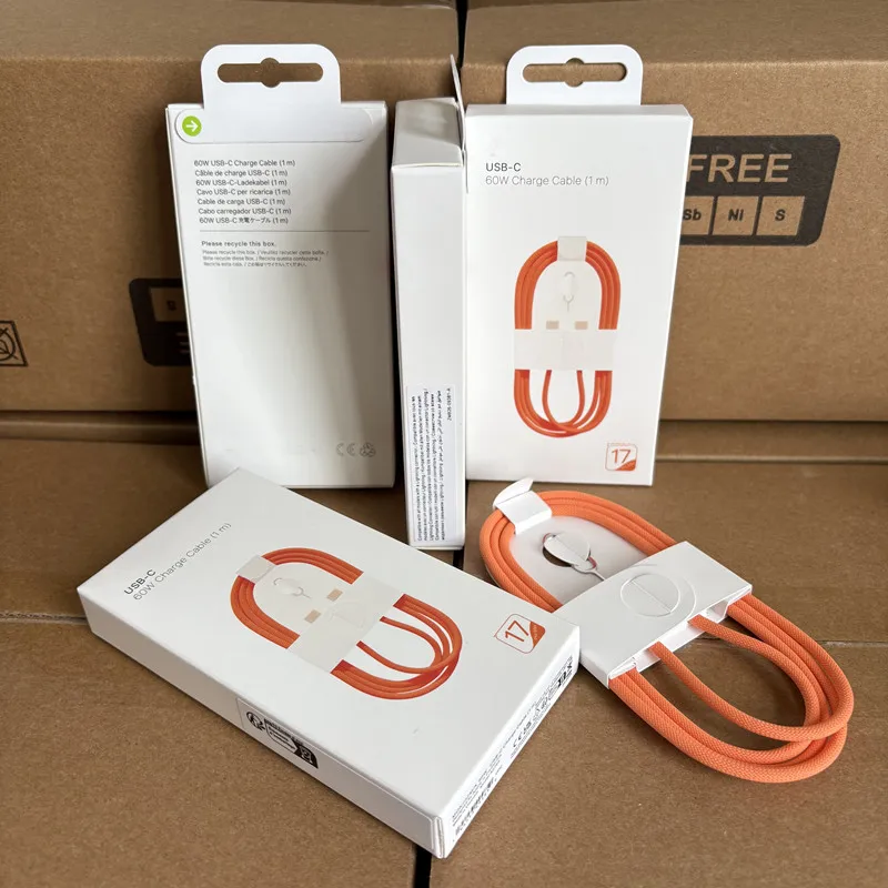 Braided PD 60w Usb C Charger Cable Quick Charging Type C Data Cable USB C to USB C 60w Fast Charging Cables for IPhone Pack of 50 - Image 2