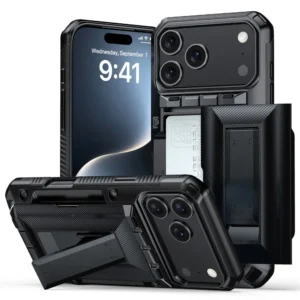 Outdoor Rugged Shockproof Card Holder TPU PC Case 16 15 14 13 12 11 Pro Max Case Cover Accessories for iPhone 17 Pack of 20