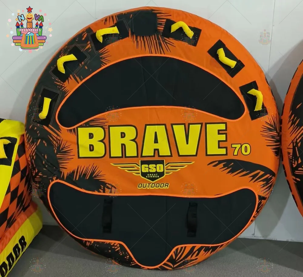 NOVA Brave 70 PVC Inflatable Towable Water Tube 3 Person Inflatable Boat for Water Sports Water Ski Board Rental - Image 2