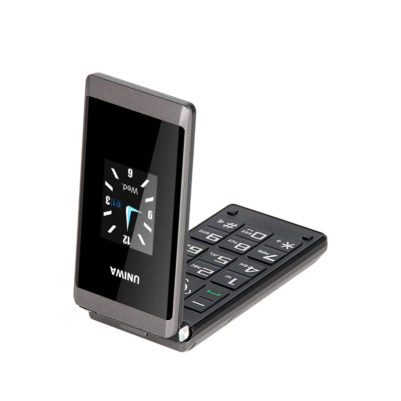 UNIWA X28 Custom Flip Mobile Phone Wireless FM Radio in China Foldable Button Keypad GSM Seniors Cellphone Pack of 10 - Image 4