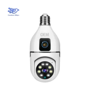 V360pro Wireless Wifi Mini Security Bulbble Small Camera Full Color Night Vision Auto Tracking Dual Lens Indoor Home Camera E27