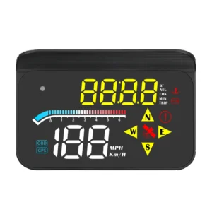 M17 OBD GPS HUD Car Head up Display Digital Clock Speedometer KMH RPM Meter Tester Alarm on Board Computer Windscreen Projector Pack of 2