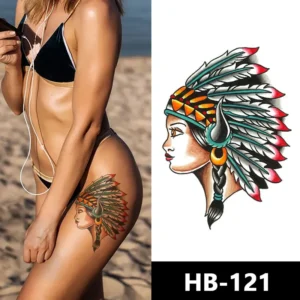 Beauty and Makeup Popular Temporary Tattoo Stickers Paper A5 Size for Women's Hips and Legs