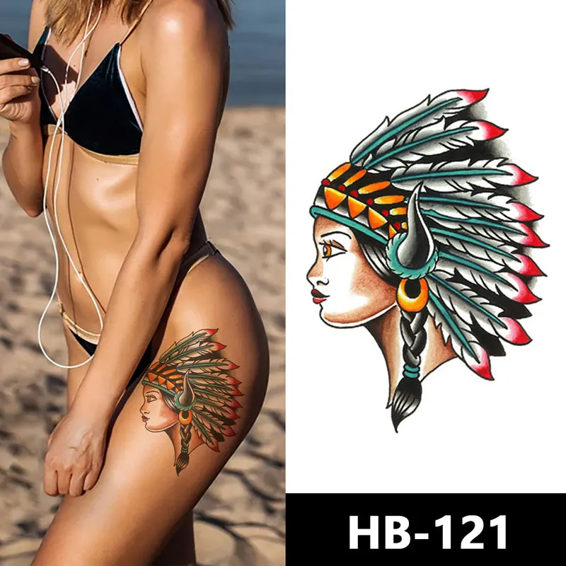 Beauty and Makeup Popular Temporary Tattoo Stickers Paper A5 Size for Women's Hips and Legs
