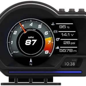 Car Windshield HUD Head up Display OBD2 GPS Speedometer with LED Clock 9 Interface Digital Gauge Meter Universal Type
