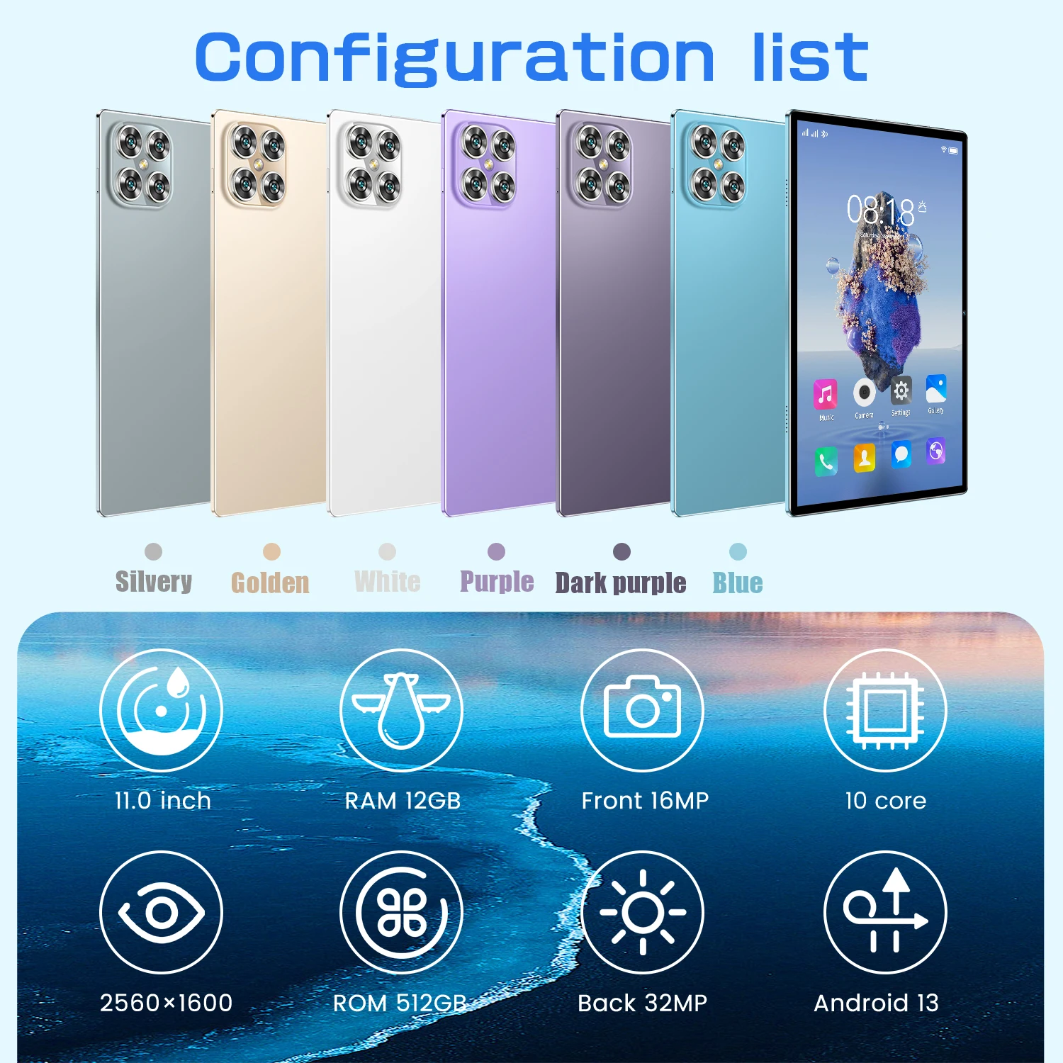 K11 New 10 Inch MTK 6762 Capacitive Children's Tablet Phone Rugged Drawing Android 14 3G 4G 16GB Kids Educational Tablet Pc - Image 4