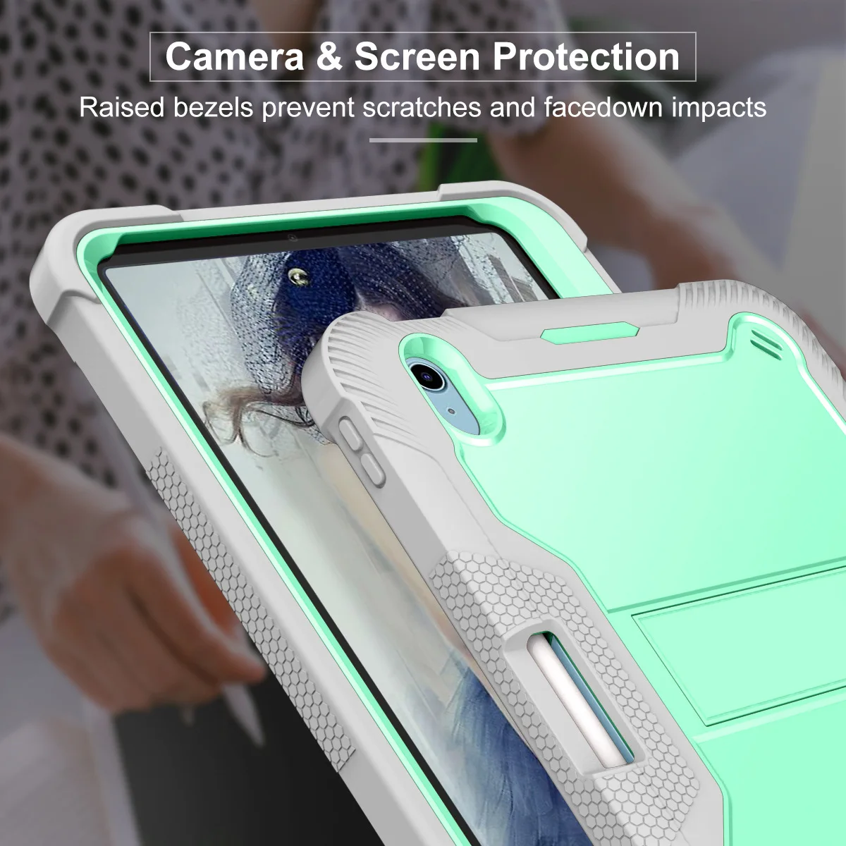 360 Rotating Shockproof Heavy Duty Rugged Tablet Case for iPad 11 A16 Case for iPad 10th Generation 10.9" Case Anti Shock Pack of 10 - Image 3