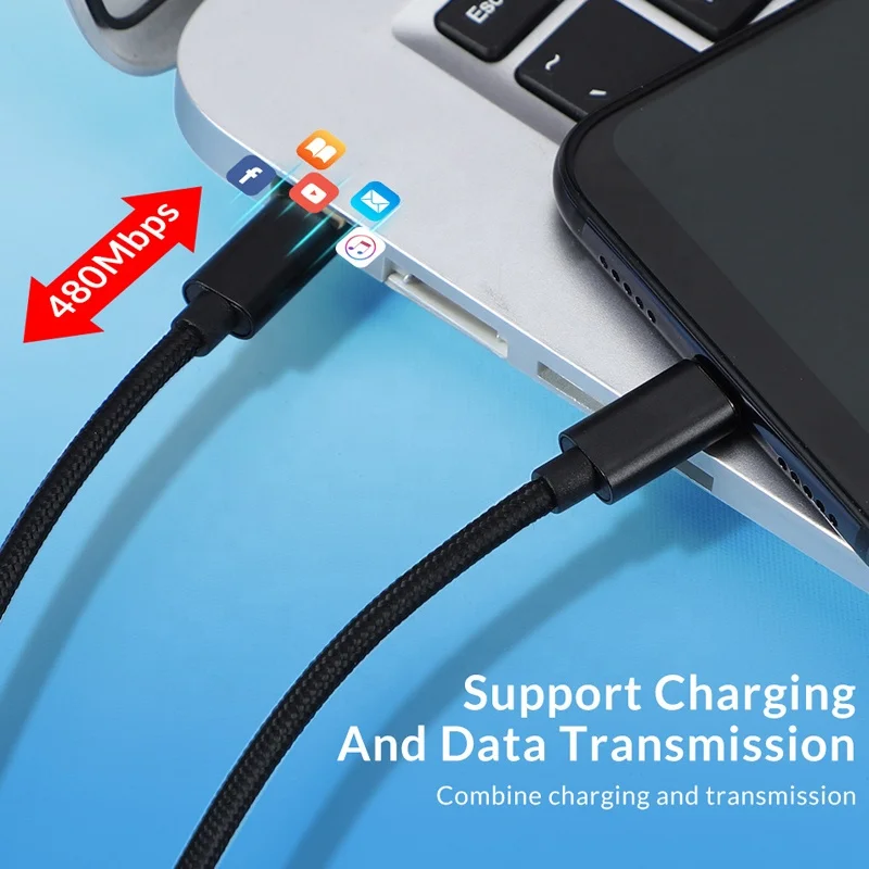 Wholesale 1M Durable Nylon Braided 60W 3A USB C Type-C to USB Type-C PD Fast Charging Cable for Mobile Phone Tablet Notebook Pack of 10 - Image 3