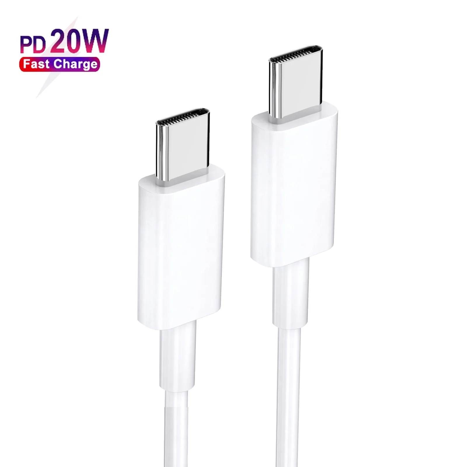 1 Phone Charger Cable Usbc Usb Type c Type-c to Pd 20w 60w Fast Charging Data Cable Eu Us Plug for Phone 15 and for samsung Pack of 10