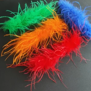 TiktokOstrich Feather Patting Ring Bracelet Plush Patting Ring Bracelet Colorful Plush Hand Decoration Pack of 2