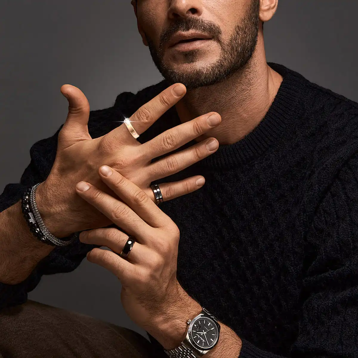 Stainless Steel Health Tracking Smart Rings Women Men Fitness Sleep Tracker IP68 Waterproof Heart Rate Temperature App Control - Image 4