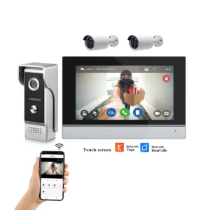 High Quality Tuya WIFI Smart 1080P 10 Inch IPS Touch Screen Doorbell System Supports RFIC Card Unlocking Video Door Phone