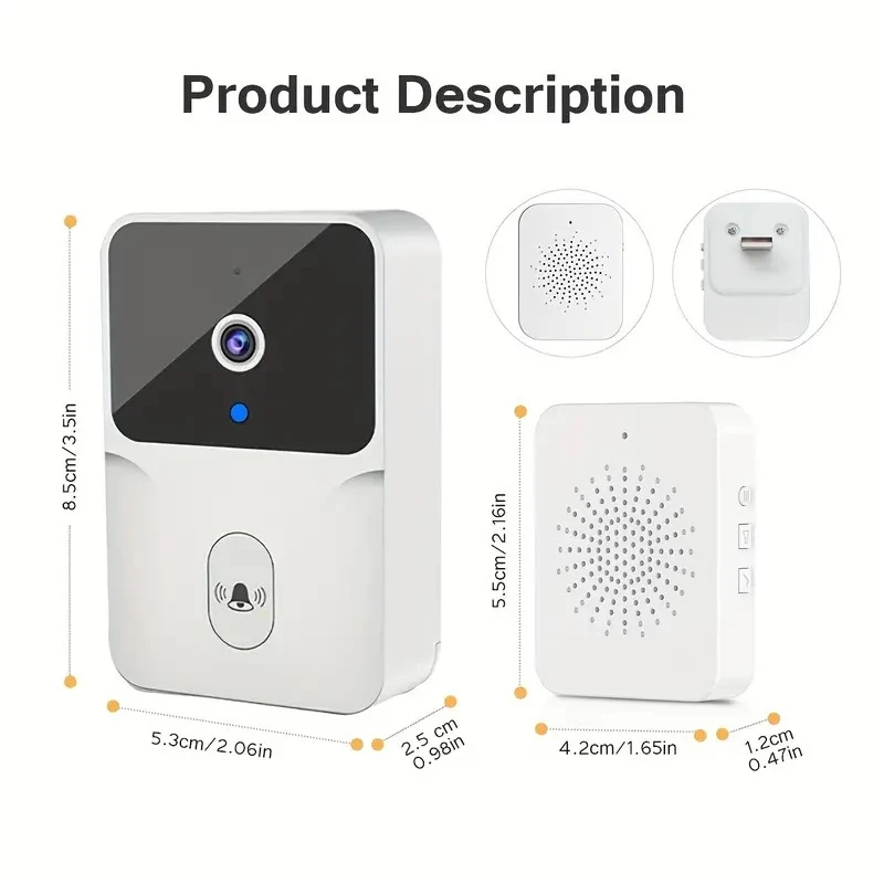Tuya Mini Smart Doorbell with Dingdong Chime Wireless WiFi Video Intercom Home Security Entry Access Door Bell Camera - Image 4