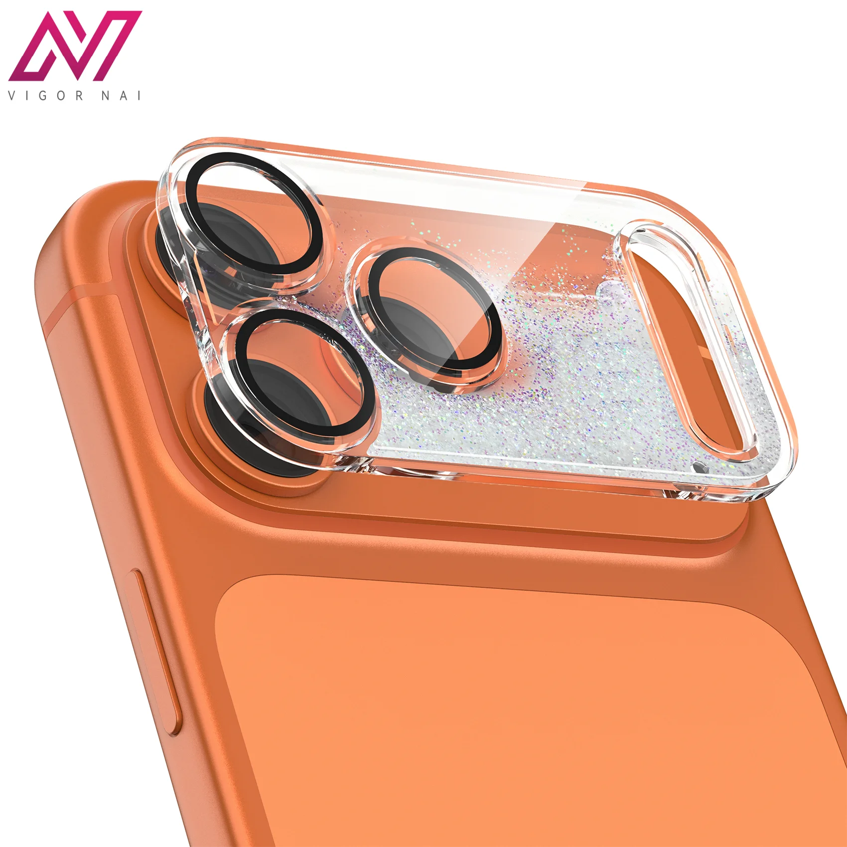 Bling Shimmer Tempered Glass 9H 3D HD Clear Camera Protector for Universal Phone Lens Guard with Anti-Oil & Anti-Fingerprint - Image 2