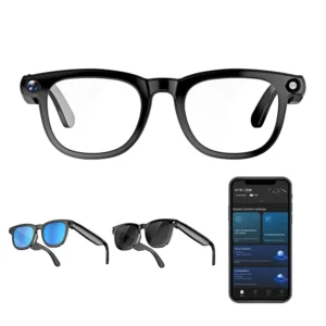 Fashion Smart Sunglasses Magnetic Fast Charging Waterproof Anti-Blue Lenses Music Camera Talk Photo Video Recording 1080P HD Pack of 5