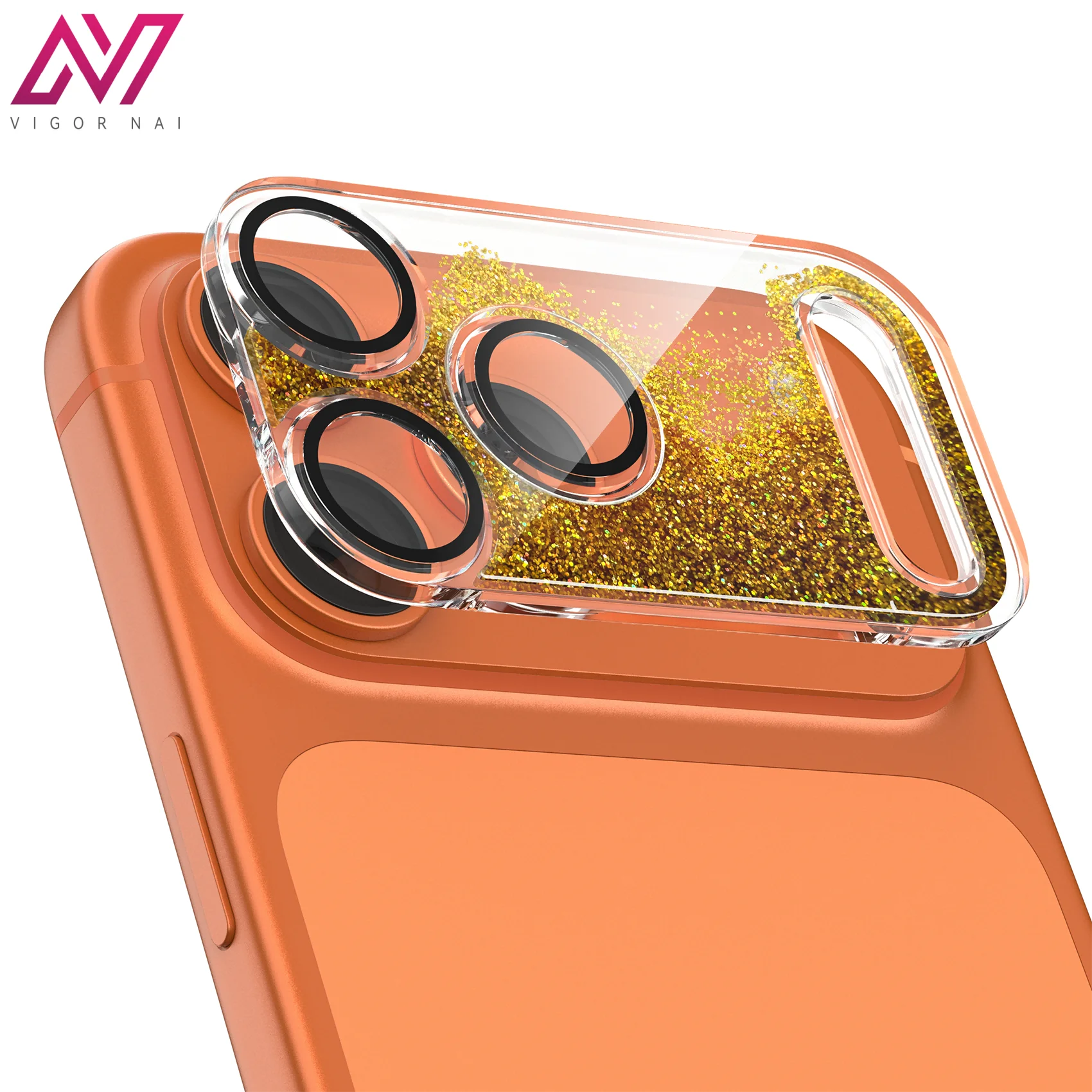 Bling Shimmer Tempered Glass 9H 3D HD Clear Camera Protector for Universal Phone Lens Guard with Anti-Oil & Anti-Fingerprint