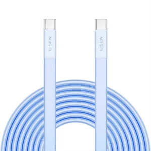 LISEN -16 Samsung S25 USB C Cable New Design Ultra Thin Data Cord 60W 27W Fast Charger Lead Dual Layer Protection for iPhone 8 Pack of 30