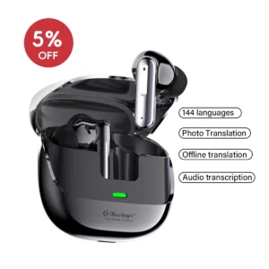 Real-Time Two-Way Instant AI 144 Language Translator Earbuds With Offline Function and WiFi Feature for Travel and Business Pack of 5