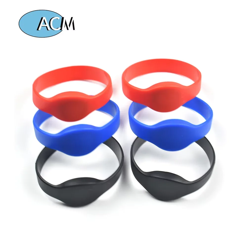 Factory Wholesale RFID Silicon Waterproof Wristband Bracelet 125kHz/13.56MHz EM MF Custom Oval Shape for Access Control Pack of 50 - Image 3