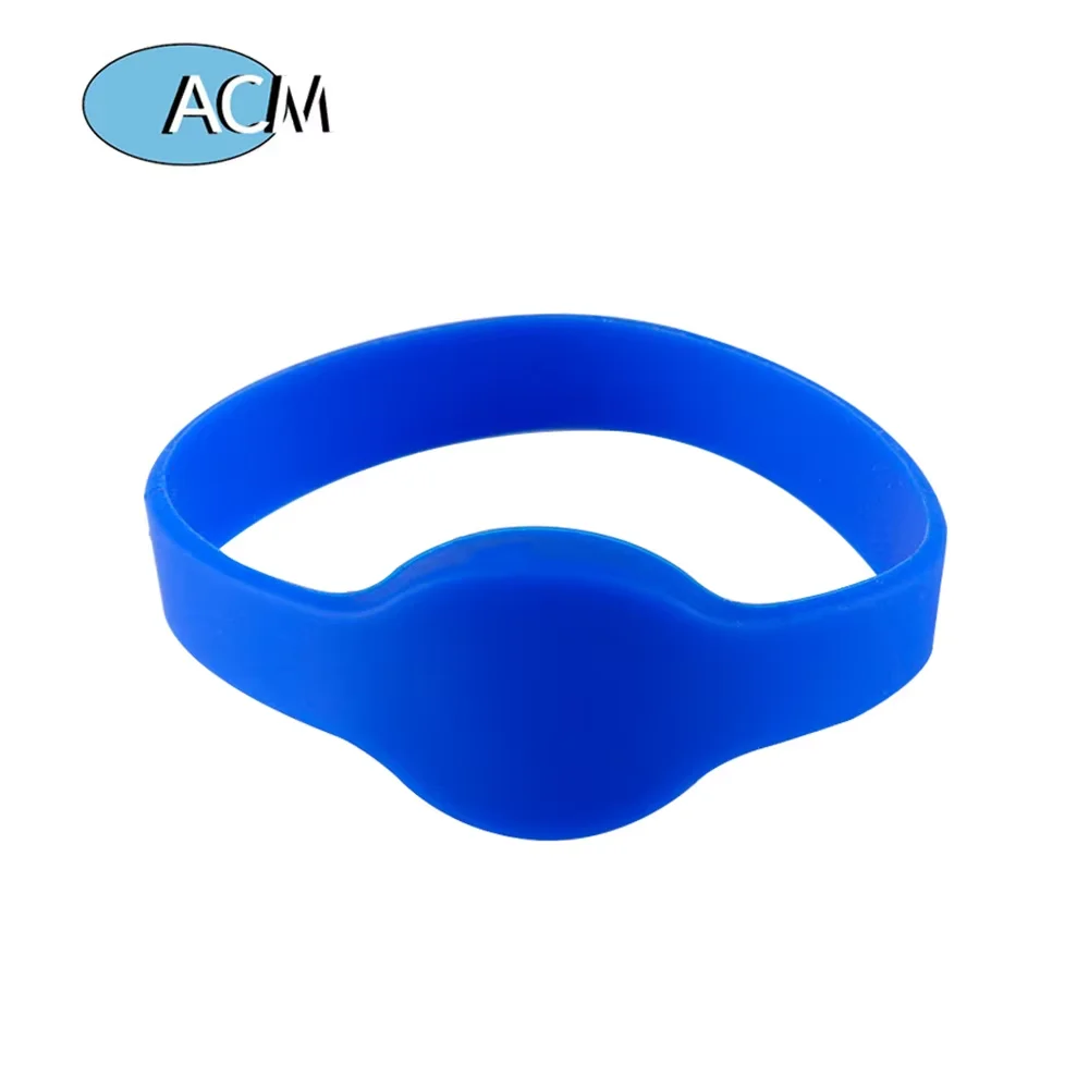 Factory Wholesale RFID Silicon Waterproof Wristband Bracelet 125kHz/13.56MHz EM MF Custom Oval Shape for Access Control Pack of 50 - Image 4