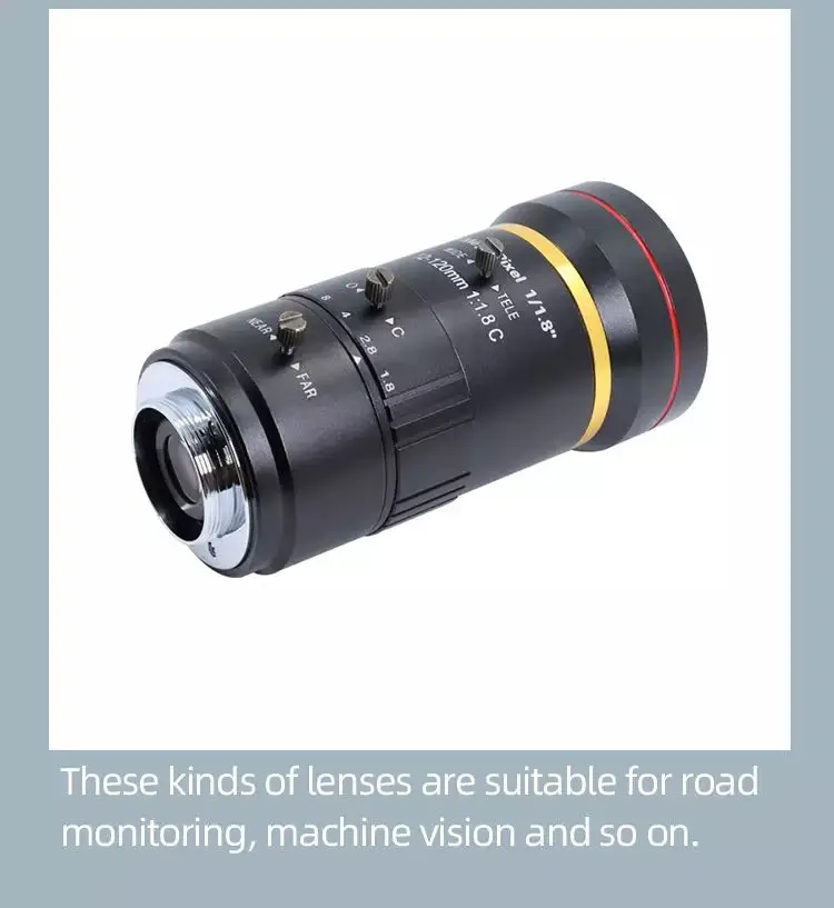 3.0 MP 5-50mm IR F1.4 HD CCTV Lens Manual Iris Vari Focal C Mount Lens for Cameras Lens FA - Image 4