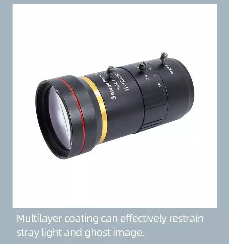 3.0 MP 5-50mm IR F1.4 HD CCTV Lens Manual Iris Vari Focal C Mount Lens for Cameras Lens FA - Image 3