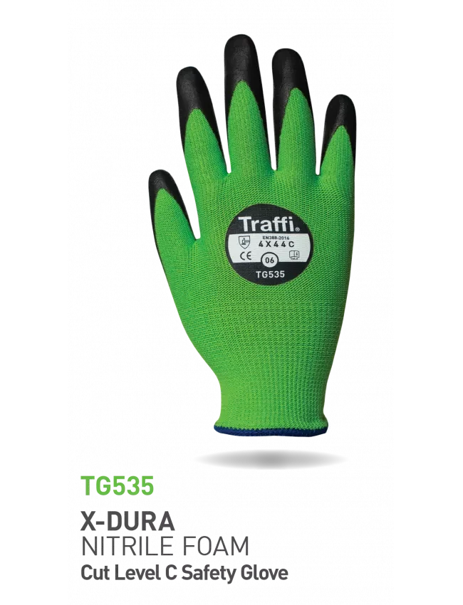 Traffiglove TG535-8 Secure Green Gloves Size 8 - Image 3