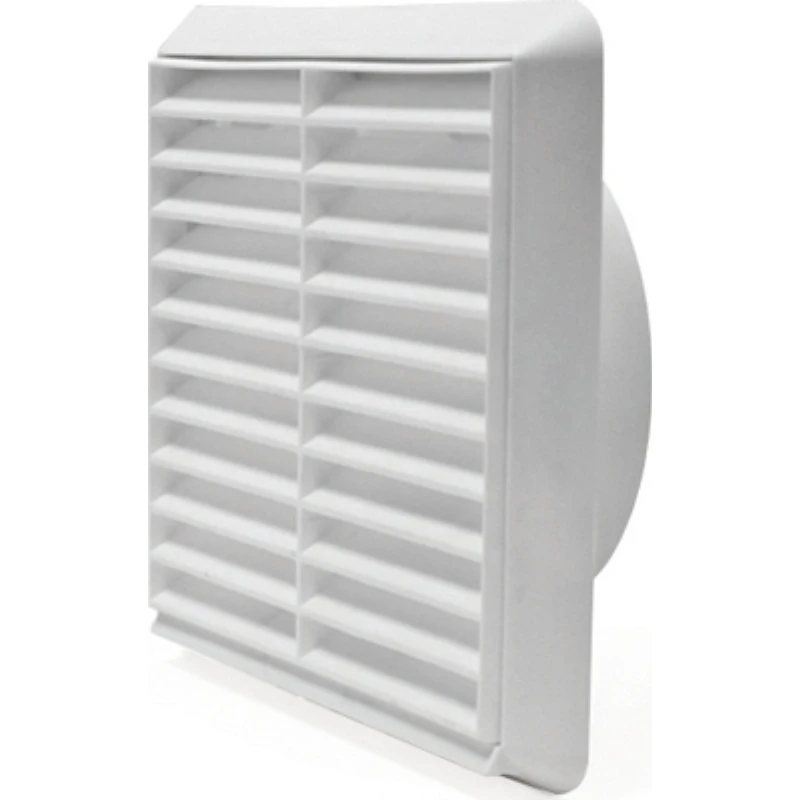 Envirovent Grille Wall External Fixed Louvre 140X140mm White 100mm Spigot - Image 2