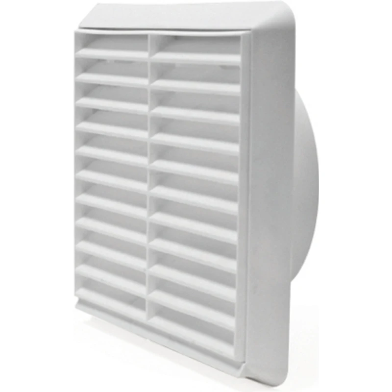 Envirovent Grille Wall External Fixed Louvre 140X140mm White 100mm Spigot - Image 3