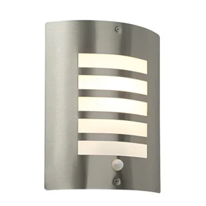Saxby Wall Light E27 GLS PIR IP44 60W 240V Aluminium