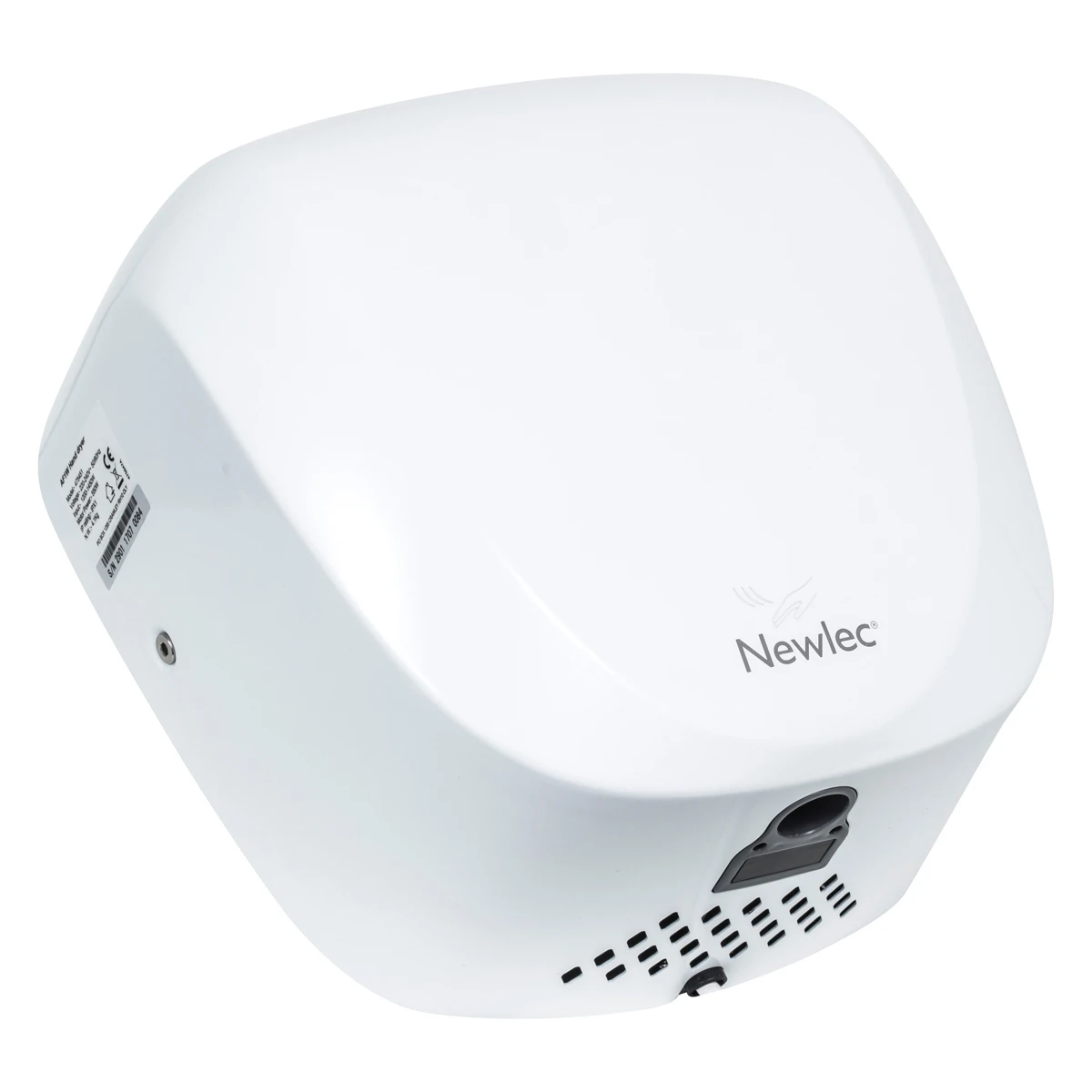 Newlec Hand Dryer Automatic Fast Drying Anti Vandal 1.4kw IP x 1 Die-Cast Metal White Enamel - Image 3