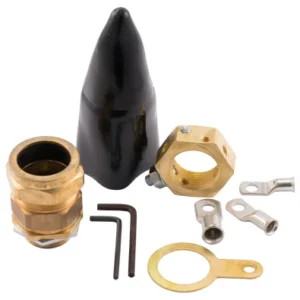 SWA Gland Pack Outdoor Cable 63mm Brass Shroud/Earthing Nut/Terms Pex