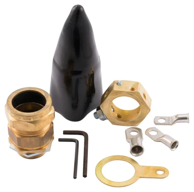 SWA Gland Pack Outdoor Cable 63mm Brass Shroud/Earthing Nut/Terms Pex - Image 2