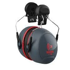 JSP White / Red Sonis 3 Helmet Mounted Ear Defenders