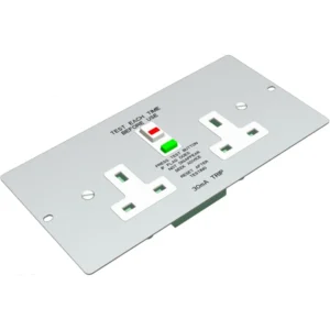 Marshall-Tufflex Socket 2 Gang switched RCD 13A Grey