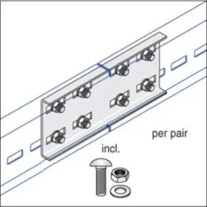 Unistrut Coupler Straight For Cable Ladder U15 Steel Hot Dipped Galvanised Fixings