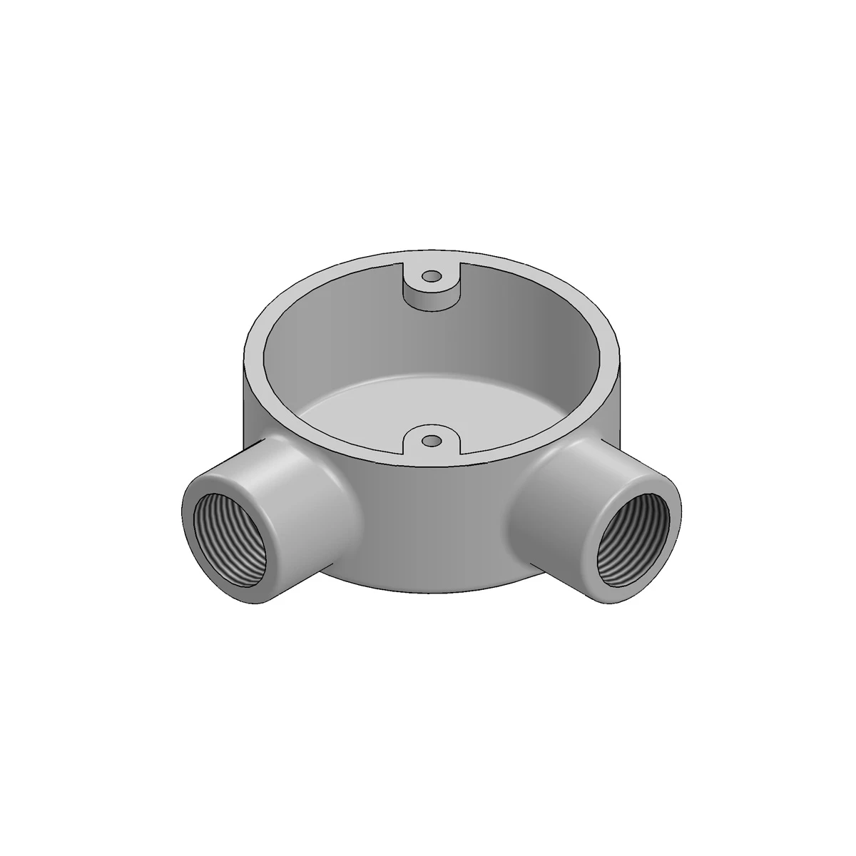 Metpro Malleable Steel Galvanised Angle Conduit Box 20mm - Image 3