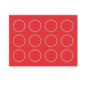 Cablecraft Self-Adhesive Warning Labels - 20 Dia mm - Red (pack=48)