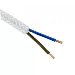 Commodity SY02C 0.75mm² Clear PVC Num/Code Steel Braid Cable 2-Core Flexible 1m