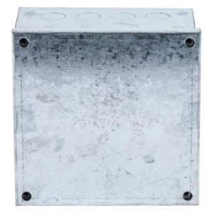 Newlec Adaptable Box 150 x 150 x 75mm Pre-Galvanised With 16 x 20mm Knockouts
